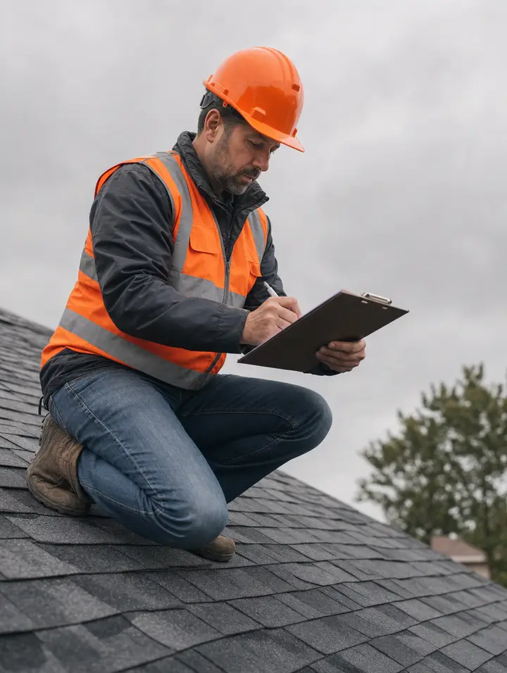 Crew member on an early job site